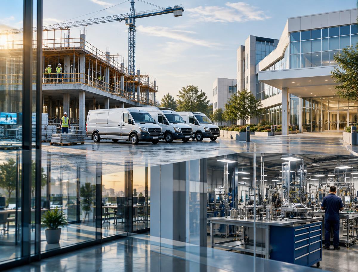 Construction, vehicle fleet, healthcare, office, and manufacturing operations